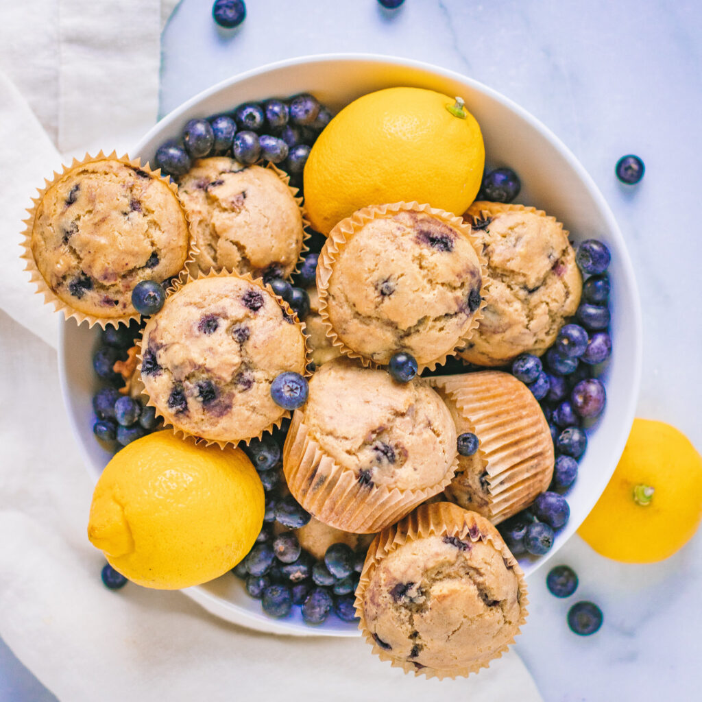 Lemon Blueberry Vegan Muffins